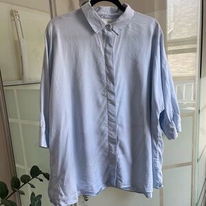 COS light blue tunic button down M